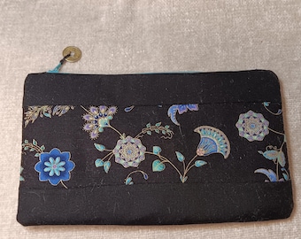 Mahjong Large Card Zipper Pouches in Asian Influenced COTTON Prints - FREE Ground Shipping!