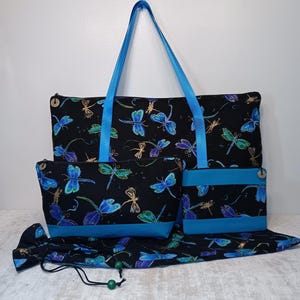 Mahjong 4-pc. Set in Cotton Prints- Zip Tote, Zip Tile Bag OR Drawstring Tray Sleeve, Rack Bag, Card Pouch- FREE Ground Shipping !