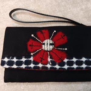 Bolsos de mano plegables de lana Sarica con diseño de fieltrado de lana