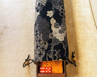 Mahjong Std. Tile Tray Drawstring Sleeve in Asian Influenced Cotton Fabrics