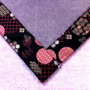 Mahjong Table Game Mat, Asian Inspired COTTON Prints with a 1.3" wide, 2-sided binded fabric border, choose a size- FREE Ground Shipping! red & gold lanterns