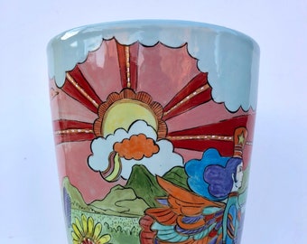 Flower power Vase, 70s style, Psychedelic Style
