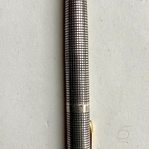 Parker 75 Ciselé reservoarpenna sterlingsilver USA 585 / 14K guld nib vintage
