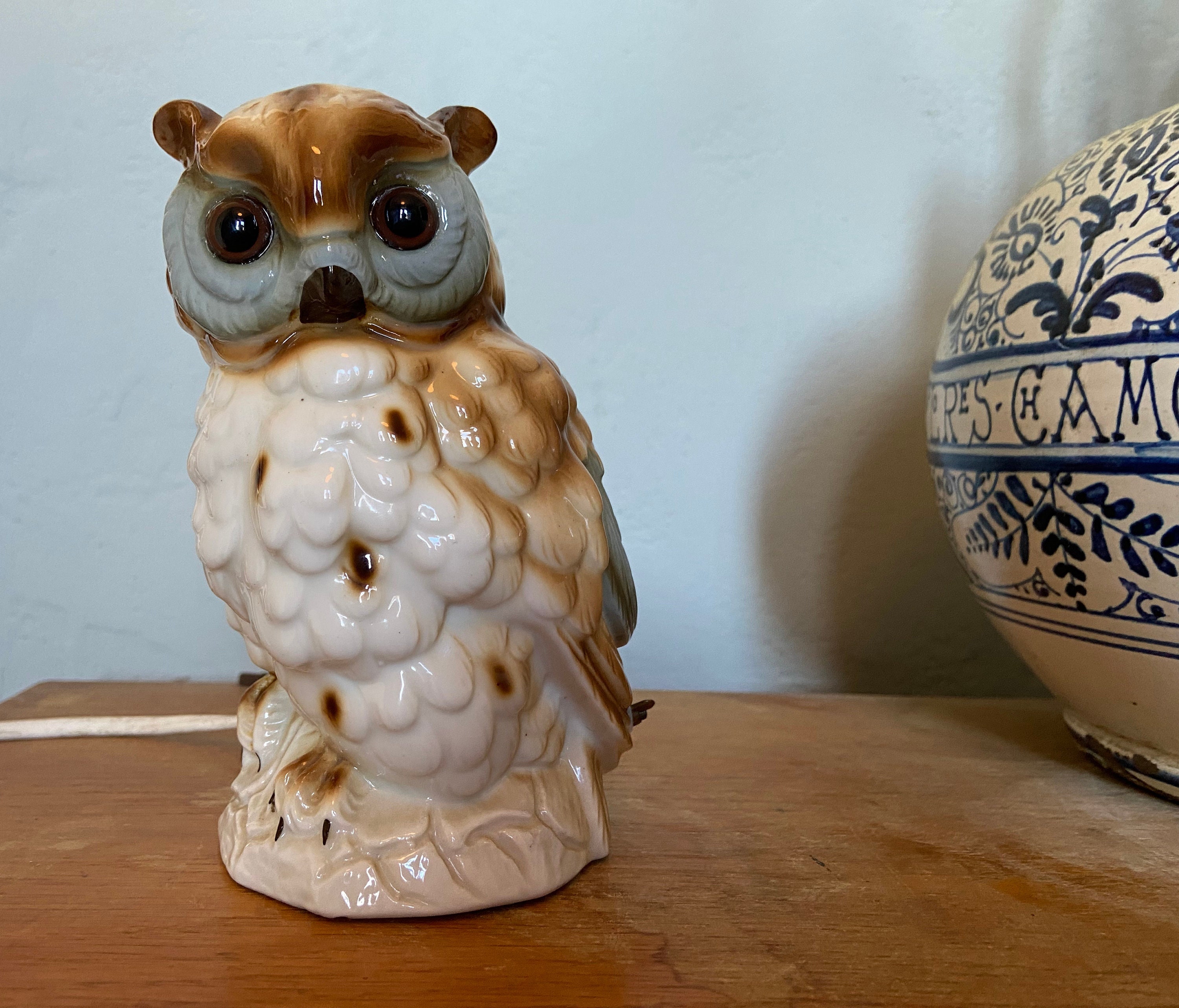 Ceramic Owl Lamp Etsy Australia