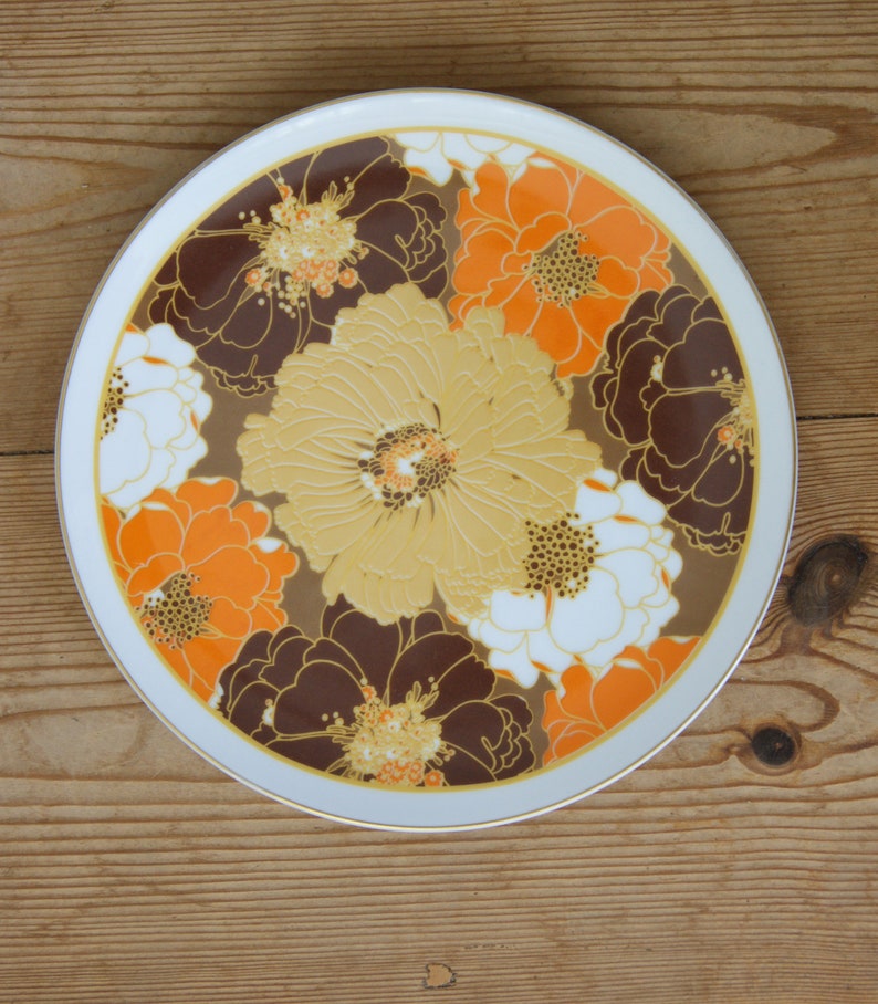Vintage Porcelain Plate With Flower Design Rosenthal Etsy