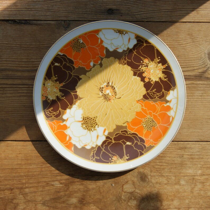 Vintage Porcelain Plate With Flower Design Rosenthal Etsy