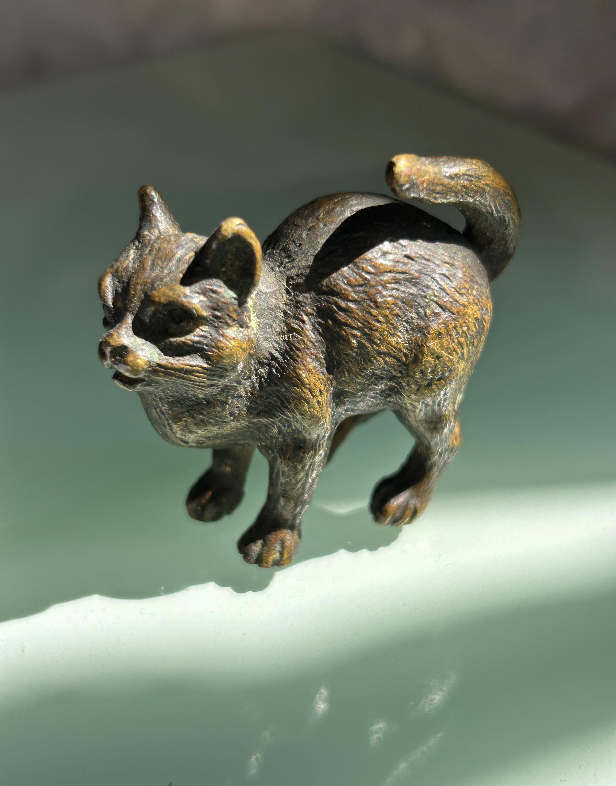アンティーク ブロンズ猫