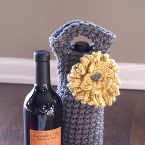 Wine Cozy      Crochet/Winebag/Holiday/Winestorage/Gift/Sweater/Sleeve/Christmas/Reusable