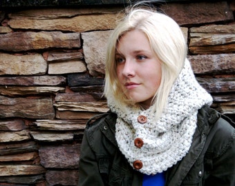 Hooded Cowl Scarf -30 COLORS/neckwarmer/women/scarf/pullover/tan/cream/oatmeal/knit/stretchy/cozy/warm/winter