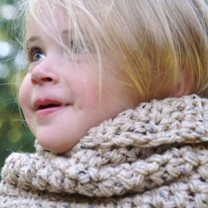 Hooded Bear Cowl 30 COLORS/neckwarmer/kids/baby/scarf/pullover/tan/cream/oatmeal/knit/stretchy/cozy/warm/winter image 3