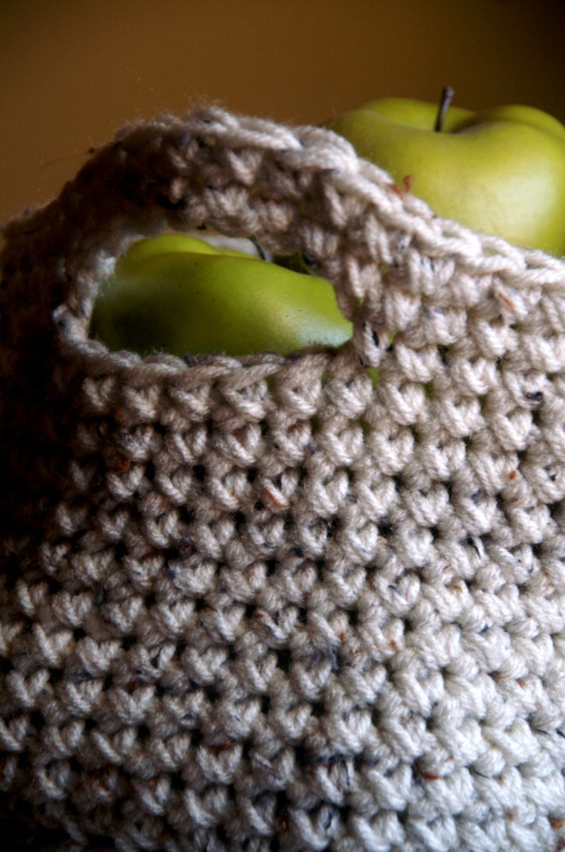 Handmade Crochet Basket 30 Colors Etsy