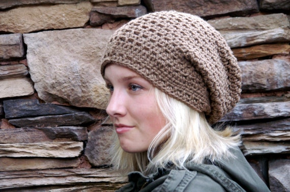 Handmade Cream and Brown Crochet Hat Crochet Bucket Hat With Cream Rose, Chocolate Brown Accent  main image 2