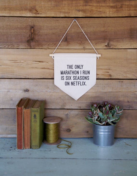 Canvas Wall Banner The Only Marathon I Run Is 6 Seasons On Etsy