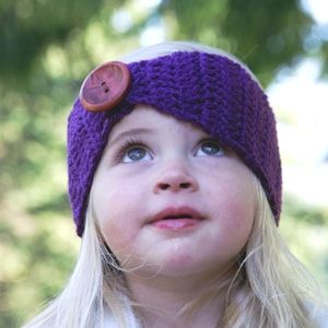 30 COLORS- Little Girl&#39;s Crochet Headband/Ear Warmer - Blue/Teal/White/Tan/Cream/Orange/Rust/Maroon/Buttons/Chunky/Adjustable