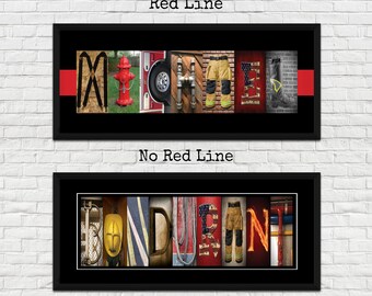 Firefighter Wall Art Etsy