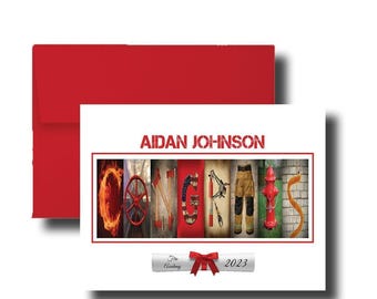 Fire Academy Graduation Card Personalized, Firefighter, Rescue, Fireman, Class of 2027, Congrats, Congratulations Graduate Junior Citizen