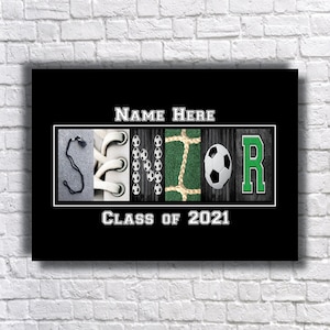 Senior 2025 Soccer, High School, College, Senior Night, Graduation Party,  Sports Team, Letter Art, Thank You Gift, Class of 2023 Creative