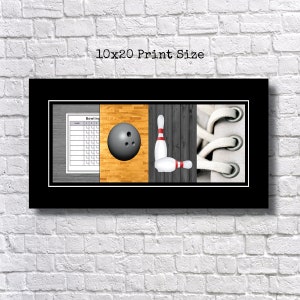 Regalo de arte con letras de bolos, impresión de bolos, arte con nombre, arte de pared de bolos, arte con letras personalizado, decoración de sala de bolos, regalo de jugador de bolos, SLA3