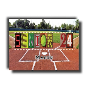 SOFTBOL Senior 2025 personalizado, estudiante de último año de secundaria, noche de último año, equipo deportivo, arte con nombre y letras, regalo de agradecimiento, jugador, clase de 2025,