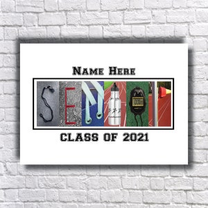 Atletismo personalizado para estudiantes de último año de secundaria (2025), Noche de graduación, Equipo deportivo, Arte con letras para el nombre, Regalo de agradecimiento, Jugador, Clase 2023