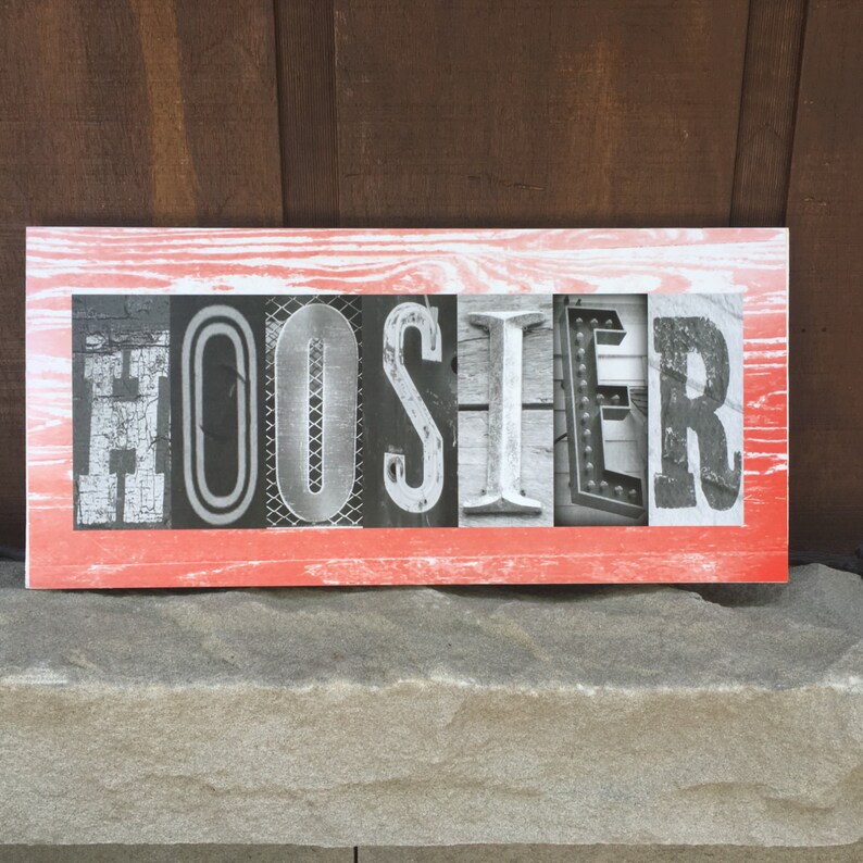 Indiana Hoosier Print, Alphabet Art, Indiana Hoosiers Print, Indiana ...