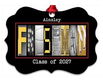 Personalized Freshman Volleyball 2027 Christmas Tree Ornament, Customized Gift, Class of 2027,  Bag Tag, Party Favor, 2027, 2028,2026, 2028
