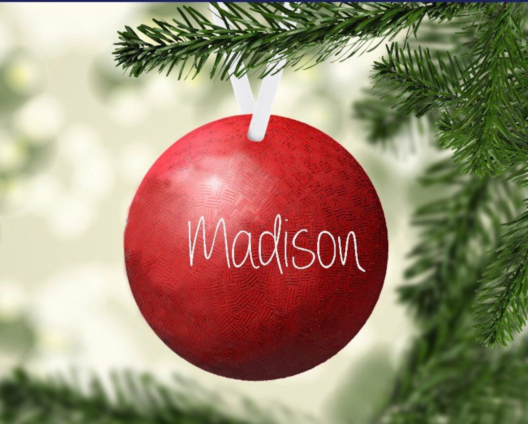 Kickball Name Ornament, Kickball Ornament, Name Ornament, Kickball Gift