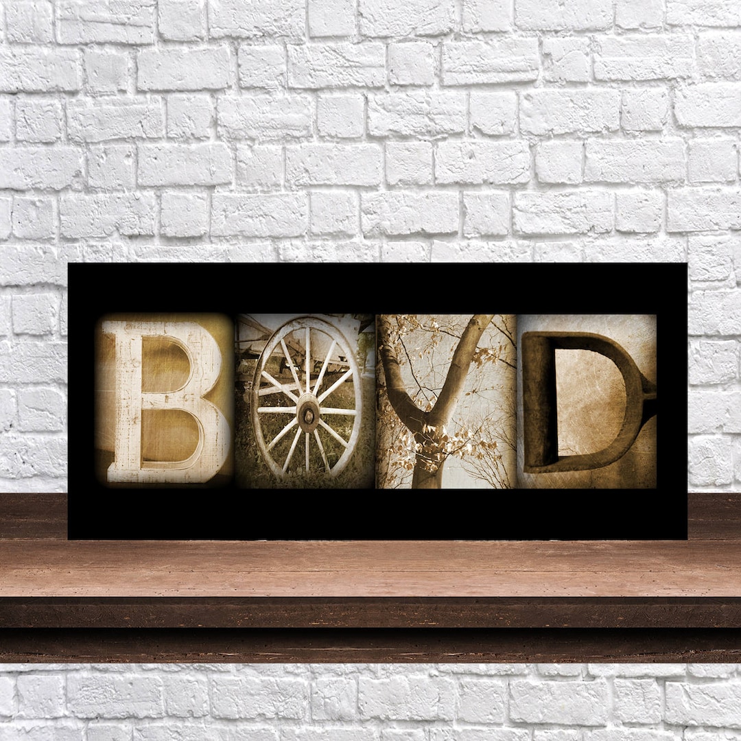 Alphabet Letter Art Name Art Wedding Gift Letter Photography Alphabet