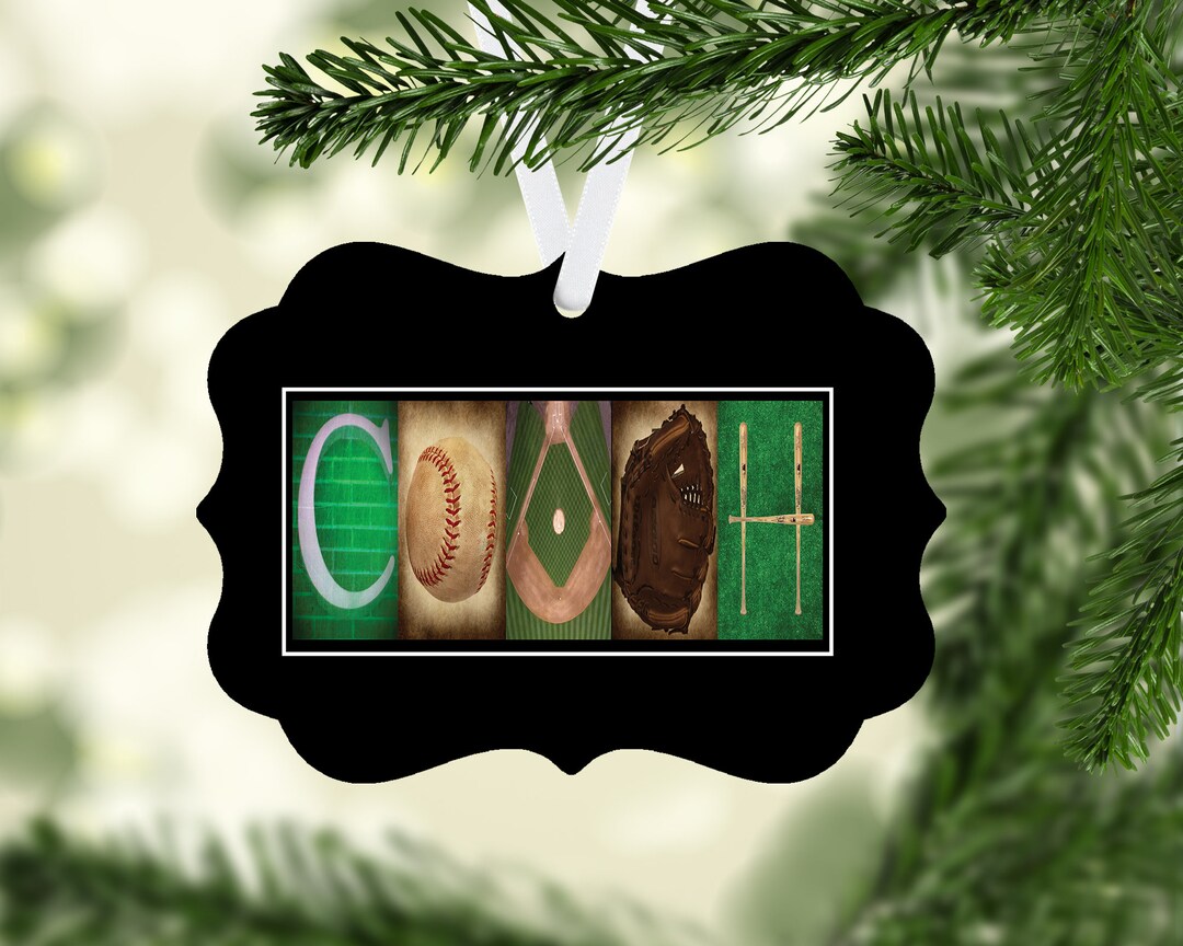 Baseball Coach Ornament, Christmas Ornament, Coach Ornament Gift