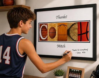 Basketball Coach Team Signature Print - Basketball Coach Team Gift - Basketball Coach Gift - Best Coach Gift - Coach Print -Basketball Coach