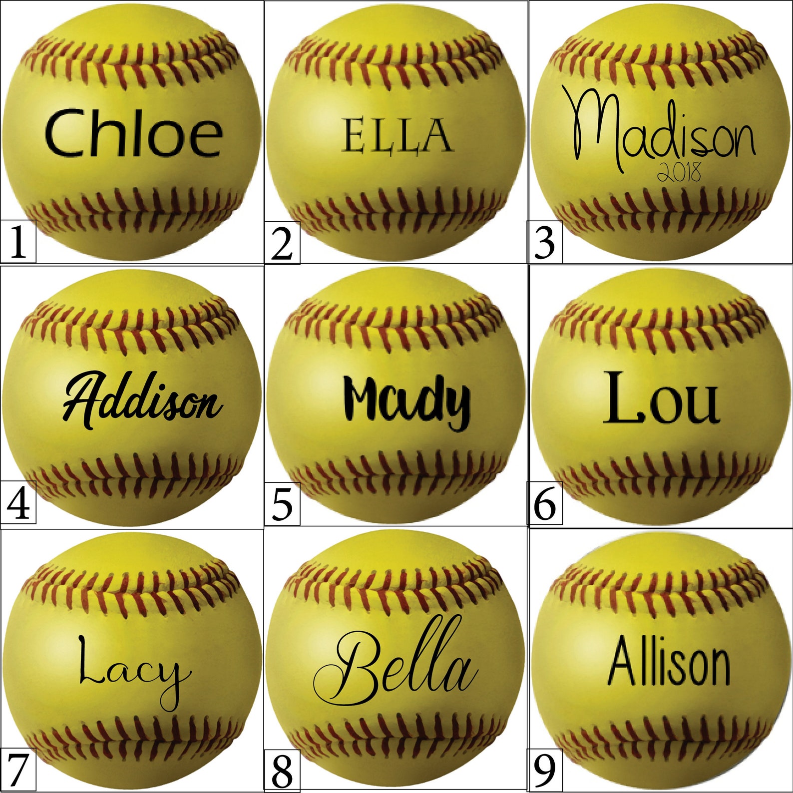 Softball Ornament Softball Name Ornament Softball Christmas Etsy