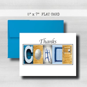 Carte de remerciement personnalisée pour entraîneur de volley-ball, cadeaux pour une équipe de volley-ball, carte pour entraîneurs, cadeaux de retraite, cartes pour entraîneurs, jeux de cartes,
