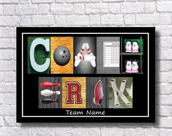 Bowling Coach Gift, Bowling Team Gift, Coach Sign, Bowling Dad,Bowling Birthday Decor, Coach Gift, Bowling gift for Coach, Senior Gifts,CLA3