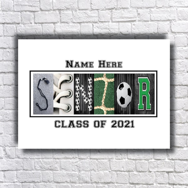 Senior Soccer 2024, High School, College, Senior Night, Sports Team, Letter Art, Thank You Gift, Class of 2024, Banquet, Graduation Party,