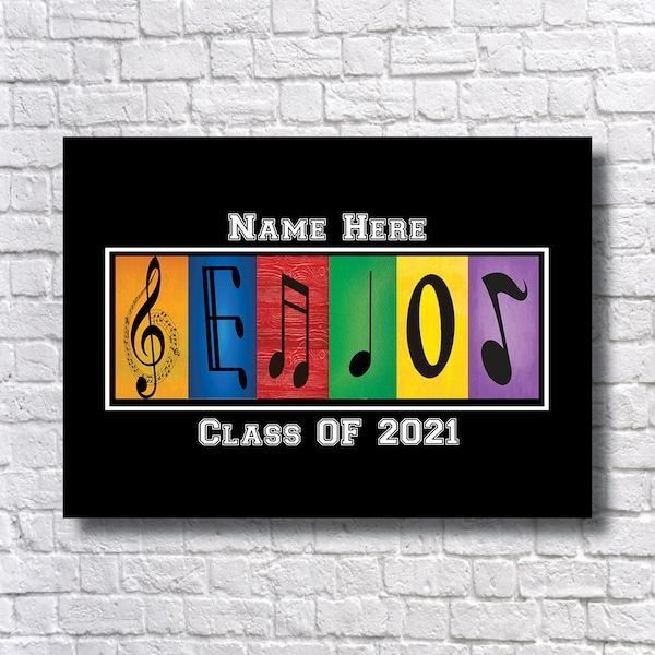 Personalized Senior Choir Gift, Class of 2024, Treble Clef, Music, Musician, Kid, Note, Singer, Church, Singing, Art, Poster, Print, Mom,