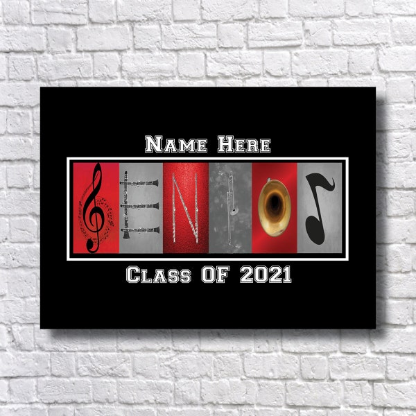 Senior Marching Band Gift, Class of 2024, Music, Show Choir, Trumpet, Clarinet, Flute, Saxophone, Violin, Trombone, Graduation