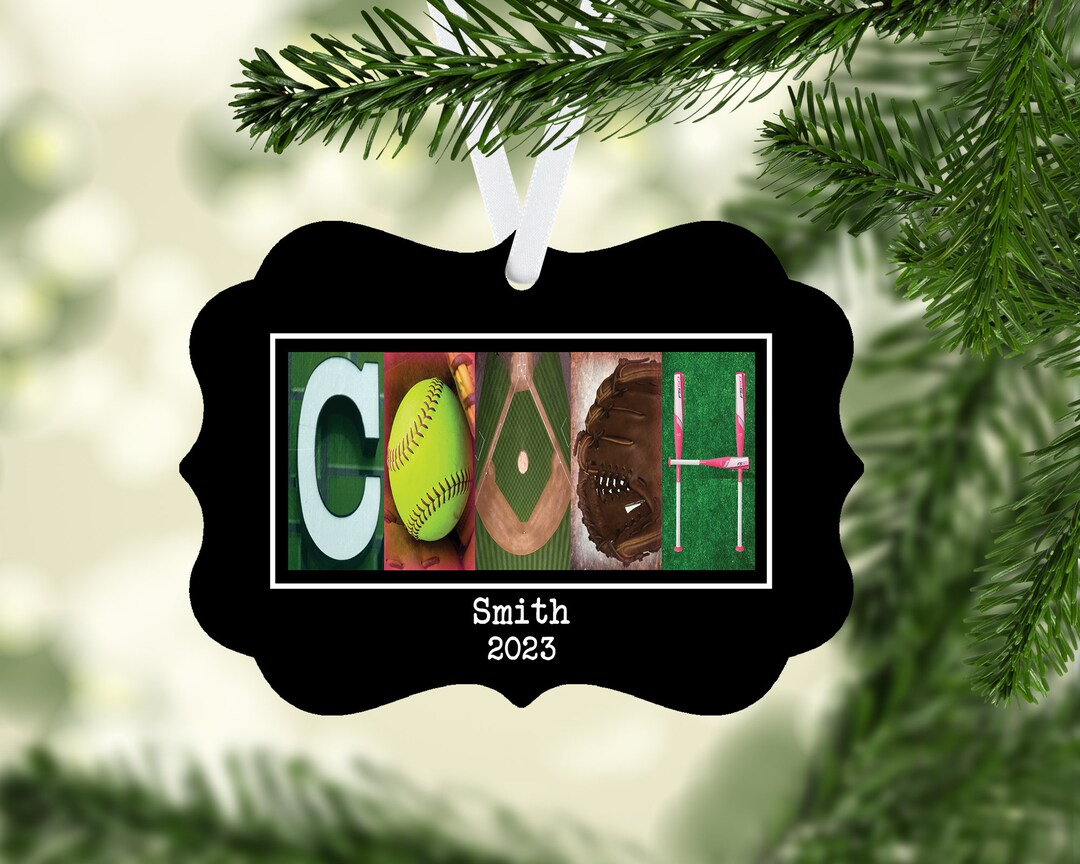 Softball Coach Ornament Softball Christmas Ornament Coach Etsy