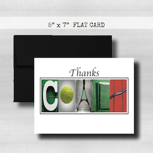 Carte de remerciement personnalisée pour entraîneur de tennis, cartes de tennis, carte d’entraîneur, cadeau d’équipe, maman papa, cadeaux de retraite COC34