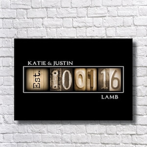 Wedding Date Sign, Parents Anniversary, Wedding Photo Prop, Save the Date,  Rustic Wedding Decor, Engagement Gift Date, Anniversary Gift