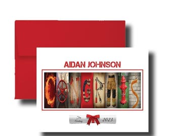 Fire Academy Graduation Card Personalized, Firefighter, Rescue, Fireman, Class of 2027, Congrats, Congratulations Graduate Junior Citizen