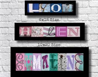 Custom Letter Art Print: Personalized Name Sign, Photo Alphabet
