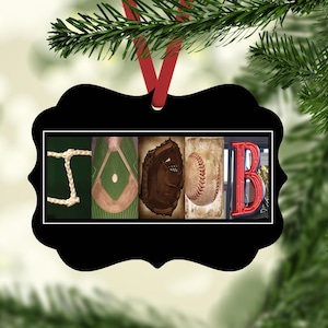 Baseball Name Ornament, Christmas Ornament, Christmas Tag, Ornament Gift, Baseball Christmas Ornament, Baseball Ornament, Baseball,