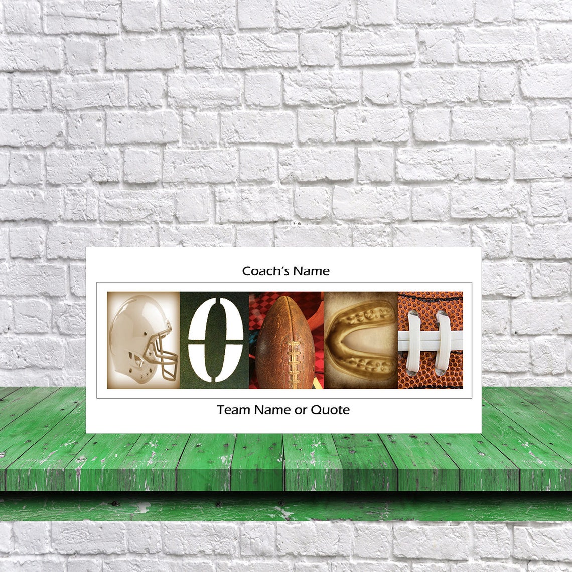 Best Football Coach Gift Football Team Signature Print Etsy