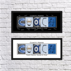 Personalized Hockey Coach Gift – Custom End of Season Thank You Plaque, Ice Hockey Coach Keepsake  - End of Season Coach Appreciation
