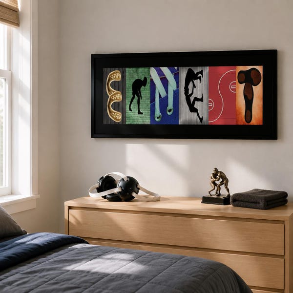 Affiche personnalisée avec nom et thème de lutte, Affiche de lutte, Affiche personnalisée avec nom et thème de lutte, Art des lettres, Salle de lutte, Maman de lutteur, Entraîneur, SLA22