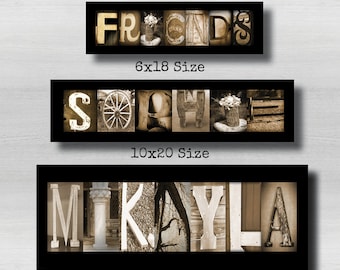 Alphabet Letter Art - Name Art - Wedding Gift - Letter Photography - Alphabet Photography - Anniversary Gift - Personalized Name Print, Home