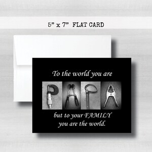 Best Papa Card, Mechanic Card,Happy Fathers Day Cards, Father Gift, Grandparent,Paps, Papaw, Grandpa, Pops, Letter Art, Alphabet Art, Dads