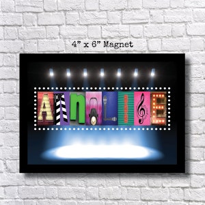 Broadway Musical Art, Musical Theater Gift, Gift for Music Lover, Theater Kid, Drama Teacher Gifts, Class Gifts, Broadway Gift, Magnet