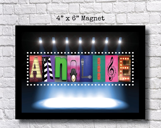Broadway Musical Art, Musical Theater Gift, Gift for Music Lover, Theater Kid, Drama Teacher Gifts, Class Gifts, Broadway Gift, Magnet