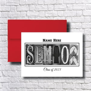 Tarjeta personalizada de graduación de 2025 y 2026, anuncio, invitación, graduado, universidad, tarjeta de posgrado, felicitaciones